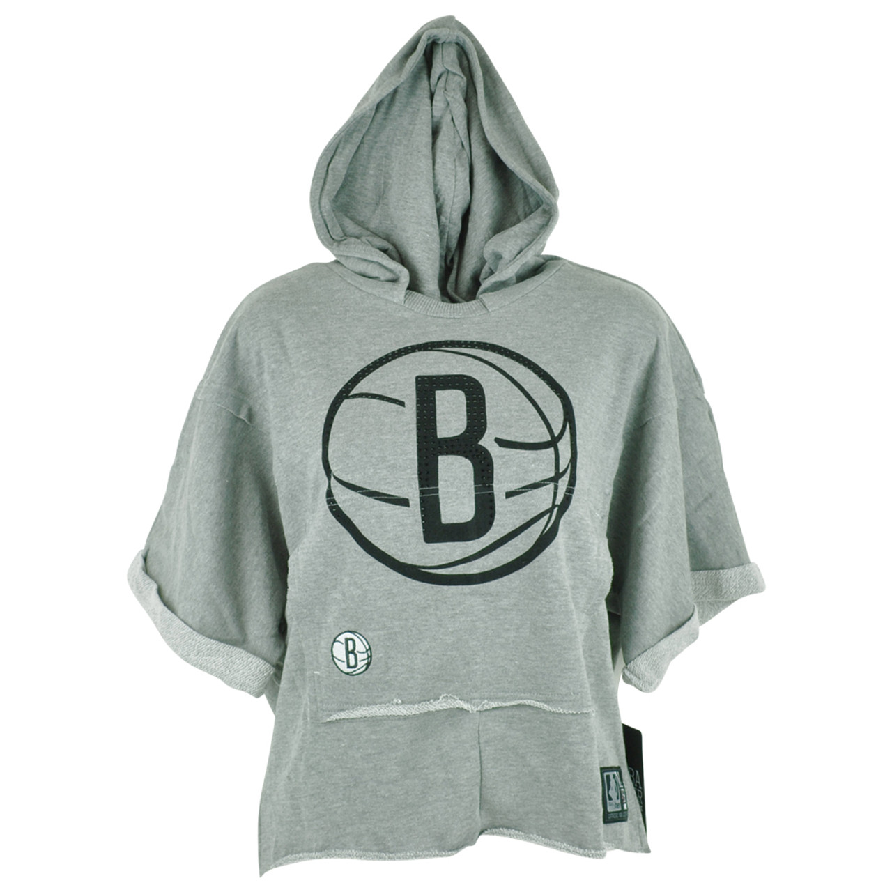 brooklyn nets short sleeve hoodie