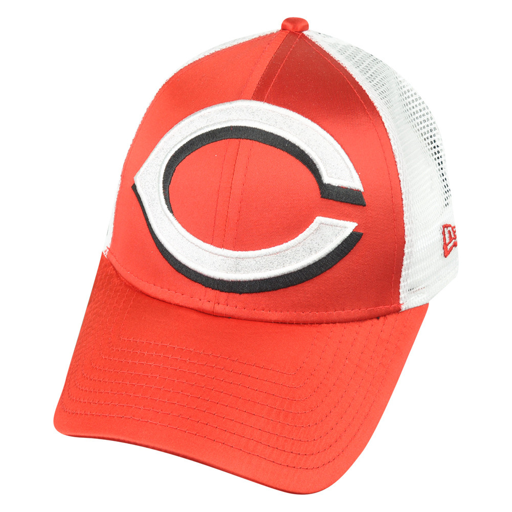 Mlb New Era 9forty Cincinnati Reds Satin Chic Mesh Women Ladies Velcro Hat Cap Cap Store Online Com