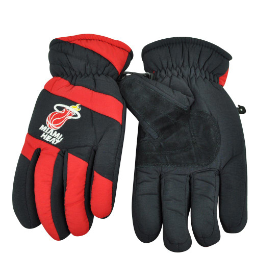 NFL Miami Heat Striped Winter Snow Ski Gloves Thermal Insulation Small Medium 