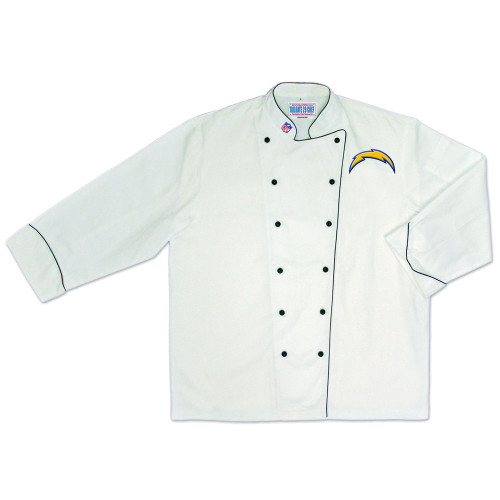 NFL San Diego Chargers Premium Chef Coat Professional Men Tailgate White 