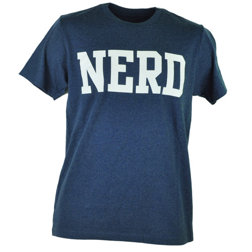 Urban Pipeline Nerd Text Funny Heather Navy Blue Adult Mens Tshirt Tee 