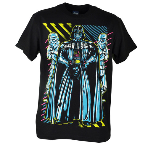 Star Wars Darth Vader Storm Troopers Pose Black Movie Episodes Tshirt Tee 