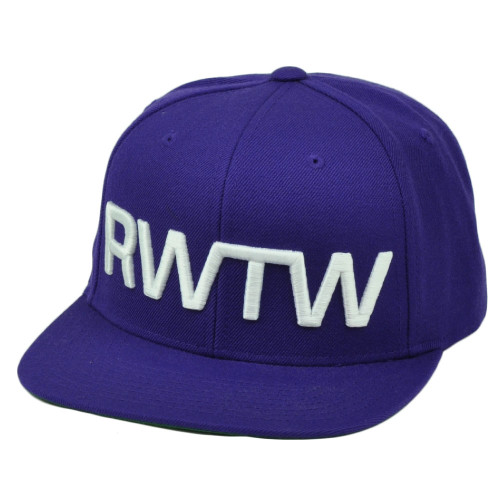 RWTW Logo Roll With The Winners Snapback Flat Bill Purple White Hat Cap Brand 