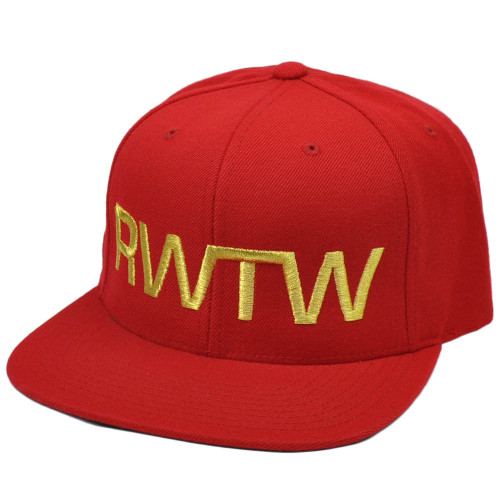 RWTW Logo Flag Roll With The Winners Winning Snapback Hat Cap Lebron Red Gold