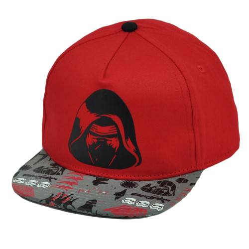 Star Wars Kylo Ren First Order Flat Bill Snapback Movie Character Red Hat Cap 