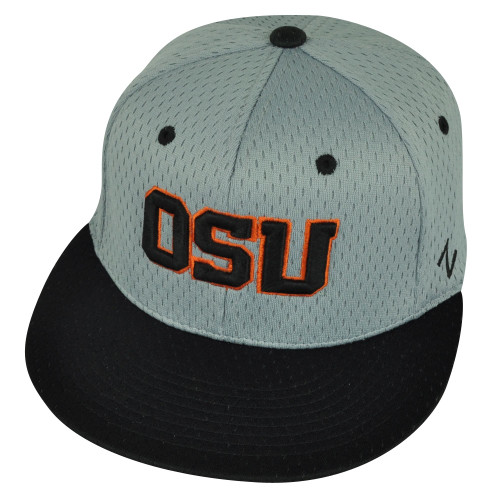 NCAA Oregon State Beavers Zephyr Flat Bill OSU Size Small  Hat Cap Grey Black 
