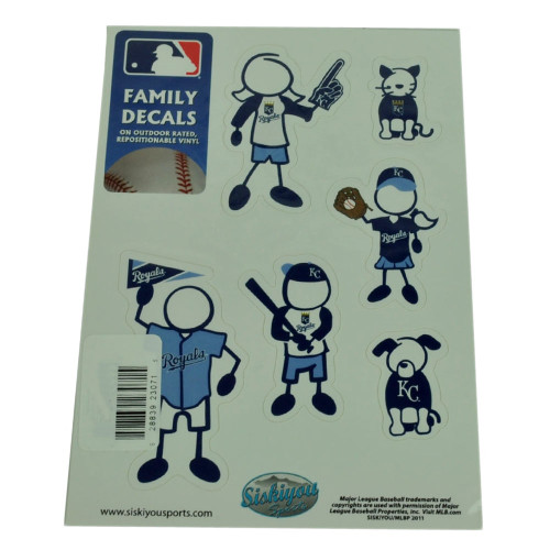 MLB Kansas City Royals Family Decal Set Car Fan Repositionable Vinyl Automobile