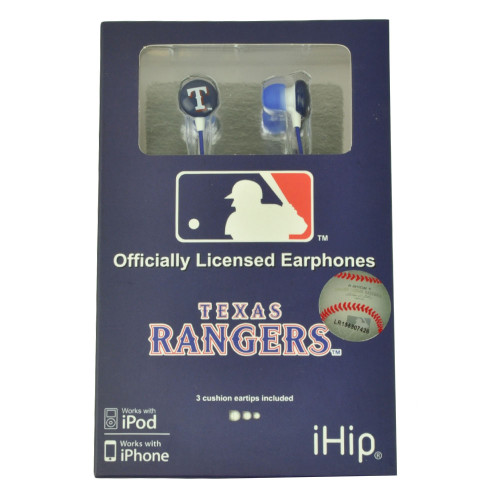 MLB Texas Rangers iHip Headphones earphones Audio Iphone Mp3 Sport Fan Music 