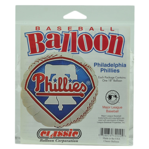 MLB Philadelphia Phillies Baseball Helium Balloon 18in Party Celebration Sports