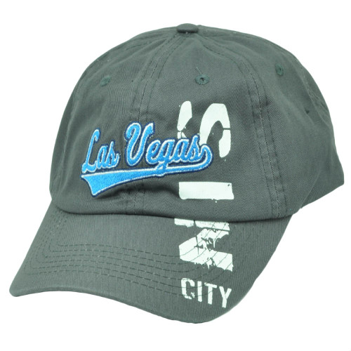 Las Vegas Nevada Sin City Gray Hat Cap Arch Relaxed NV State Vert Adjustable 