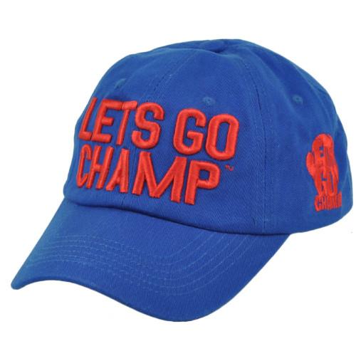 Lets Go Champ Shannon The Cannon Boxer Blue Red Clip Buckle Hat Cap Curved Bill