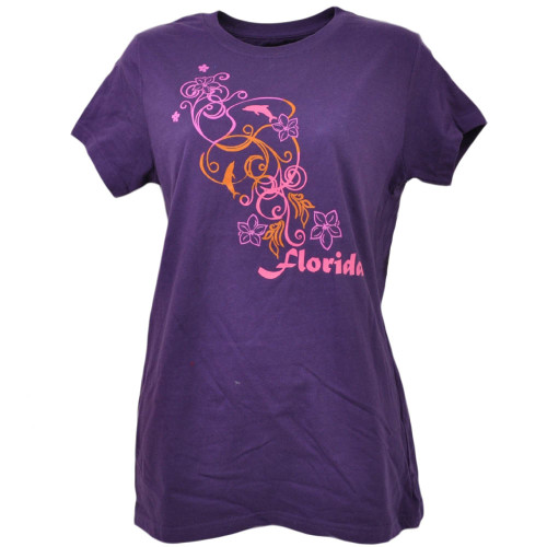 Florida State Springer Grape Womens Ladies Short Sleeve Tshirt Tee Crew Neck 