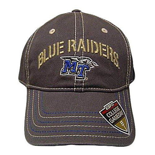 NCAA OFFICIAL ESPN TENNESSEE BLUE RAIDERS GREY CAP ADJ