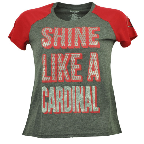 NCAA Louisville Cardinals Shine Like a Cardinal Youth Tshirt Tee Glitter Girls