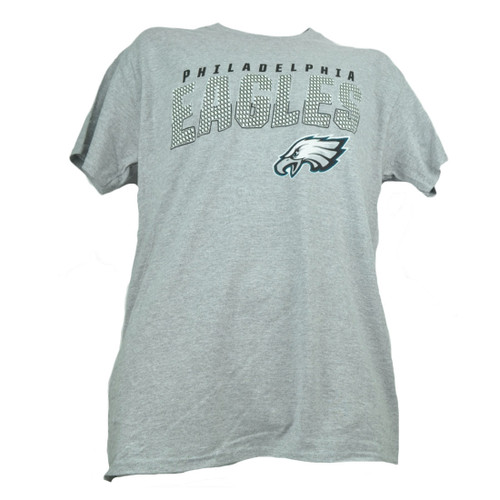 NFL Philadelphia Eagles Mens Sunday Game Tshirt Tee Short Sleeve Gray Crew Neck