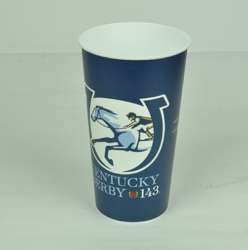 Kentucky Derby 143 Plastic Cup Blue BPA Free Church Hill Downs Horse Race Racing