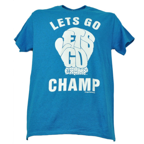Shannon Cannon Briggs Lets Go Champ Mens Tshirt Tee Blue Boxer Short Sleeve
