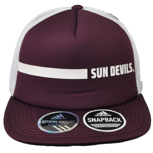 NCAA Adidas Arizona State Sun Devils VG65Z Foam Panel Mesh Snapback Hat Cap