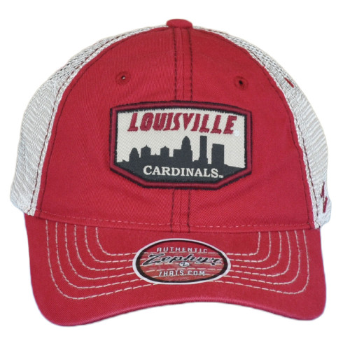 NCAA Zephyr Louisville Cardinals Mesh Adults Men Adjustable Curved Bill Hat Cap