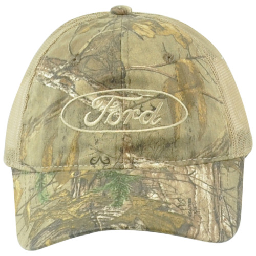 Ford Camouflage Camo Realtree Adjustable Hat Cap Relaxed Fit Car Brand Mesh