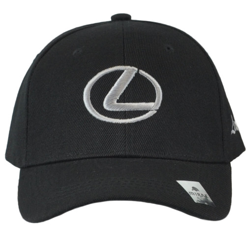 Cars Automobile Adjustable Black Curved Bill Polyester Hat Cap Racing Lexus