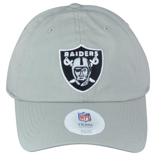 NFL Las Vegas Raiders Cleanup Grey Washed Men Curved Bill Adjustable Hat Cap