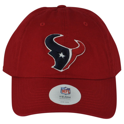 NFL Houston Texans Cleanup Red Structured Curved Bill Adjustable Hat Cap Unisex