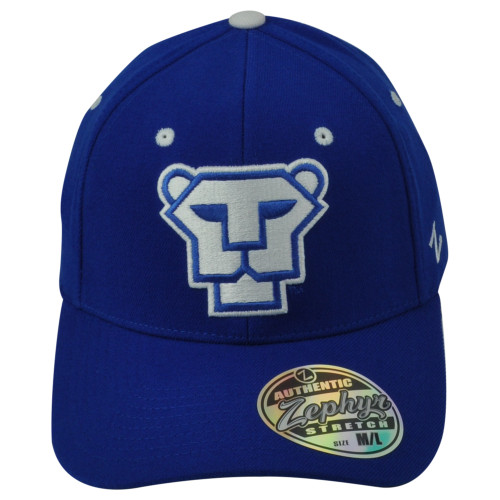 Casquette Zephyr NCAA Brigham Young Cougars – Courbée, Taille Small, Bleu Marine/Gris