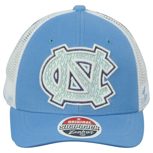 NCAA Zephyr North Carolina Tar Heels Mesh Short Bill Two Tone Adjustable Hat Cap