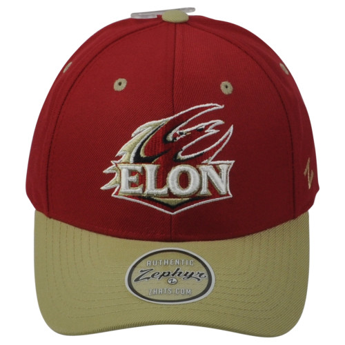 NCAA Zephyr Elon Phoenix TwoTone Constructe Adult Curved Bill Adjustable Hat Cap
