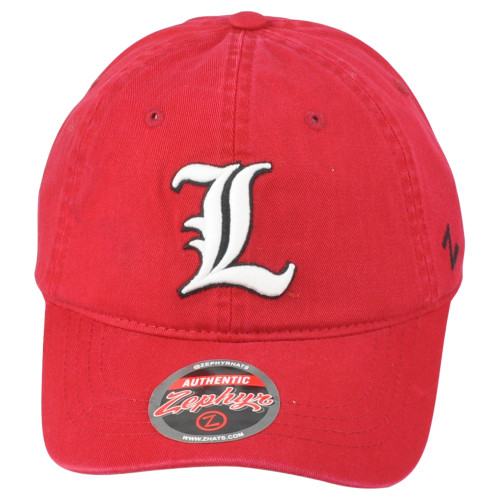 NCAA Zephyr Louisville Cardinals Relaxed Adults Curved Bill Adjustable Hat Cap