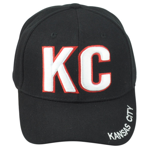 Kansas City KC United States Black Curved Bill Adjustable Adults Men Hat Cap