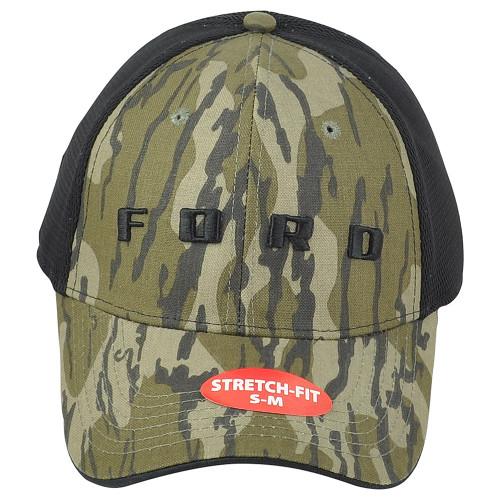 Ford Camouflage Camo Mossy Oak Flex Fit Small Medium S/M Car Stretc Mesh Hat Cap