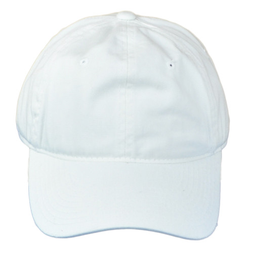 White Solid Adjustable Relaxed Unisex Curved Bill Blank Plain Stretch Hat Cap