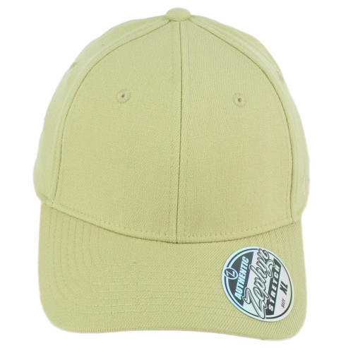 Zephyr Beige Flex Fit Medium/Large M/L Curved Bill Blank Plain Stretch Hat Cap