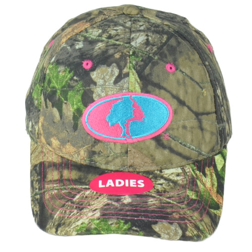 Mossy Oak Ladies Women Brown Camouflage Outdoor Pink Blue Adjustable Hat Cap
