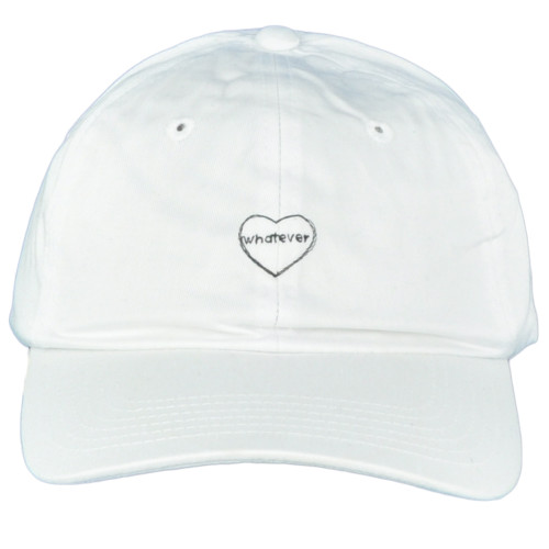 Whatever Novelty Decisions White Relaxed Unisex Cotton Curved Bill Hat Cap