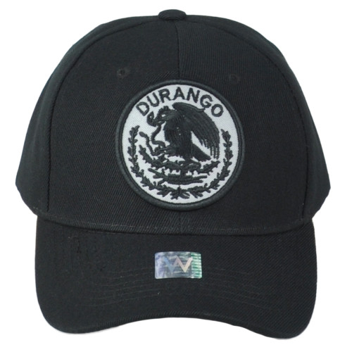 Durango Mexico City Shield Black Adjustable Adults Curved Bill Gorra Men Hat Cap
