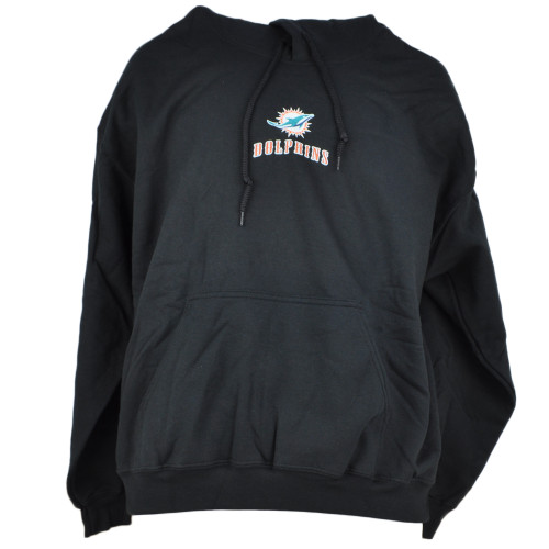 NFL Miami Dolphins Hoodie Sweatshirt Sweater Long Sleeve Black Adult Men X-Large