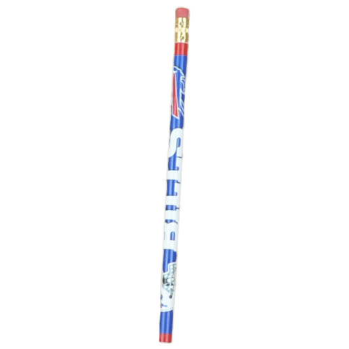 NFL Buffalo Bills Pencils School Office Logo Blue Red 4 Pack Sports Fan Collect