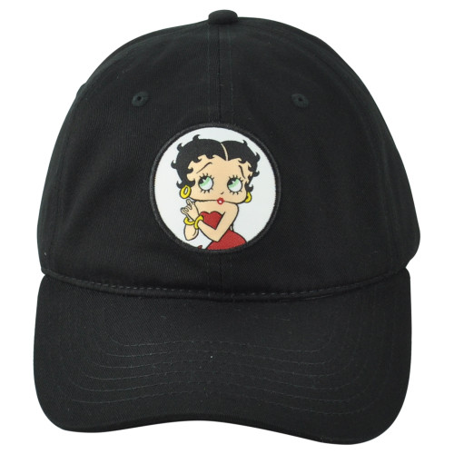 Betty Boop Animation Cartoon Black Relaxed Adjustable Adults Curved Bill Hat Cap