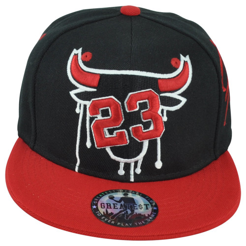 Chicago City Bulls Theme Horns Fly Football Flat Bill Snapback Adults Hat Cap