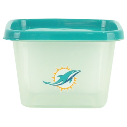 NFL Miami Dolphins Team Pride 6 Pack Square Storage Container Plastic Logo Sport