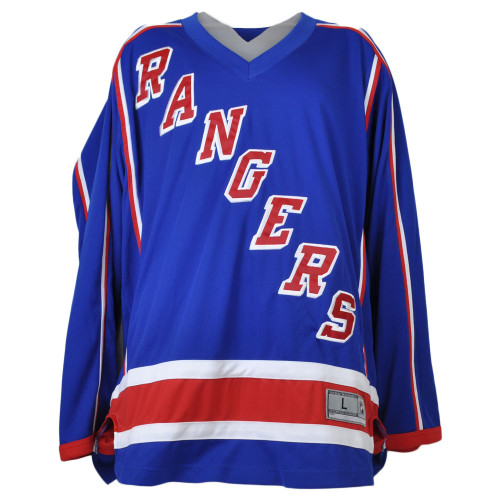 NHL New York Rangers Hockey Jersey Shirt Size Men Adults Blue Long Sleeve