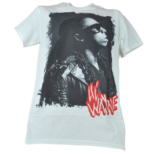 Lil Wayne Rapper White Tshirt Tee Concert Music Short Sleeve Mens Small Adult