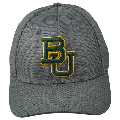 NCAA TOW Baylor Bears Gray Flex Fit Stretch One Size Adult Curved Bill Hat Cap