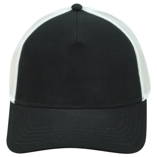 American Needle Black White Brushed Twill Snapback Trucker Mesh Adults Hat Cap