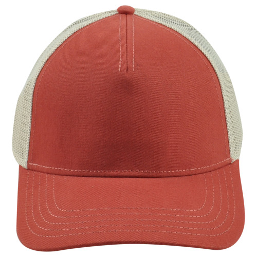 American Needle Nantucket Red Ivory Brushed Snapback Trucker Mesh Adults Hat Cap