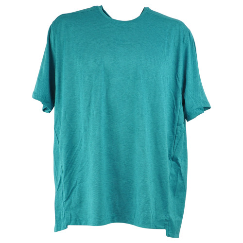 Coastal Teal Dry Fit Vent Plain Solid Blank Adult Men Crew Neck Tshirt Tee Large