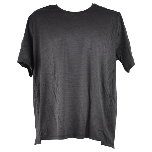 Black Dry Fit Vent Plain Solid Blank Adults Men Loose Crew Neck Tshirt Tee